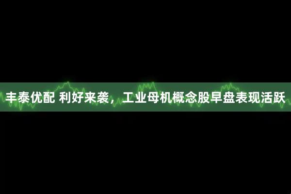 丰泰优配 利好来袭，工业母机概念股早盘表现活跃